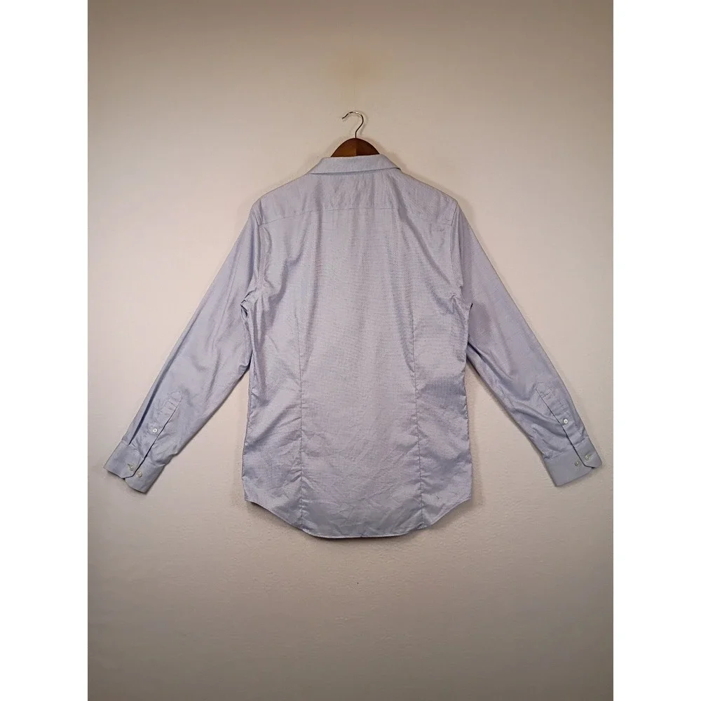 Professional Banana Republic Mens Medium Blue Non-Iron Slim Fit Dress Shirt